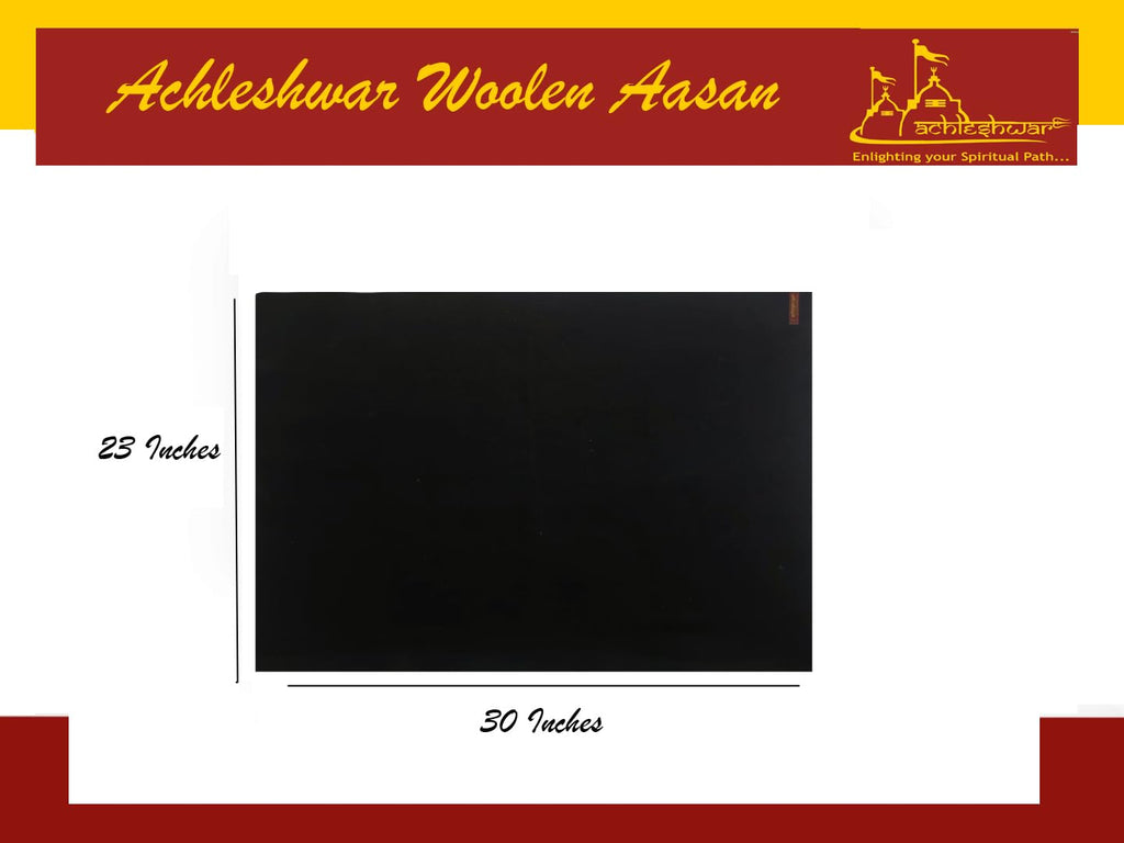 Jaisakshi Premium Red Woolen Aasan Meditation Prayer Mat Handcrafted Soft Comfortable Red 23 x 30 Inch (Pack of 1)
