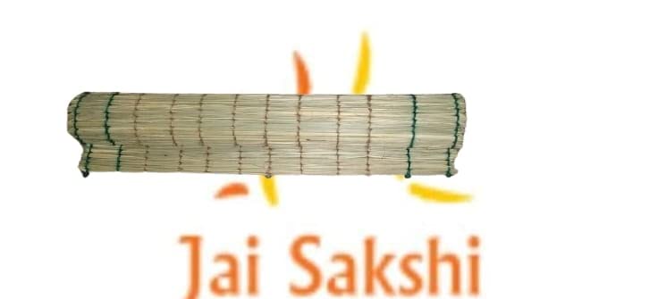 Jaisakshi Kusha Grass Handmade Aasan For Puja/Yoga/Pranayam & Meditation Mat (Yellow), 5 Centimeters