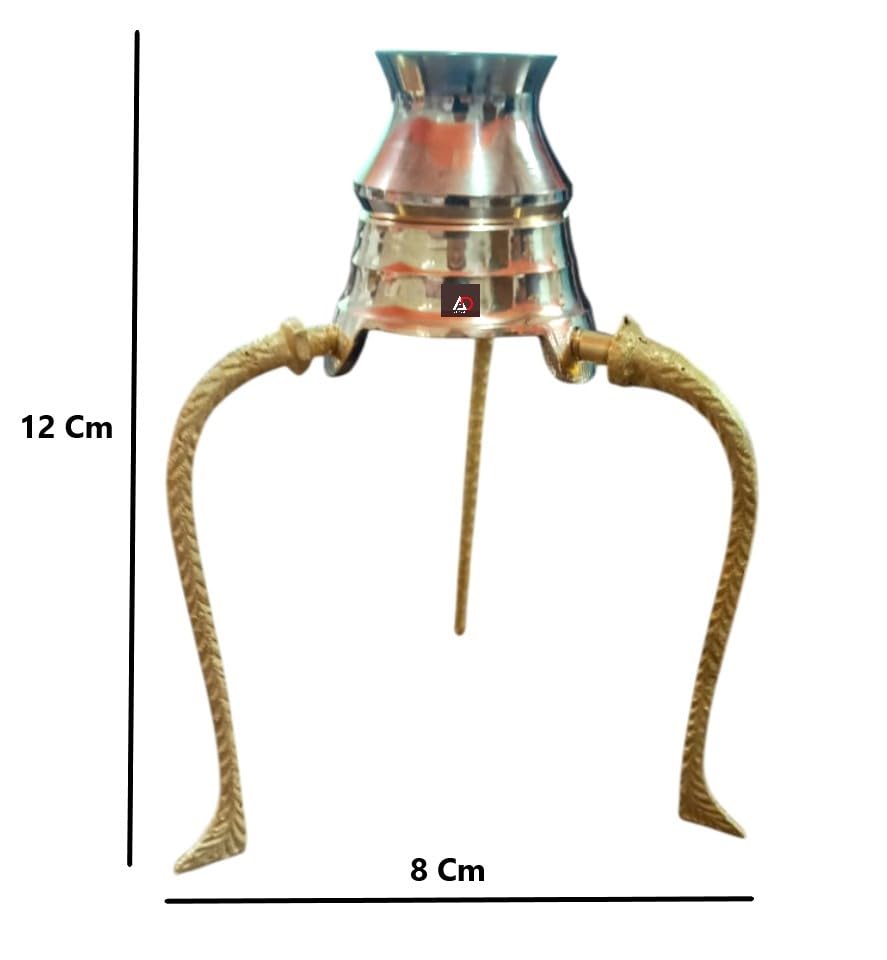 Jaisakshi Brass Tripai Shivling Lota Kalash Stand with 7 Inch Plate Thali for Shivling Abhishek, Jalabhishek with Milk & Water, Home Temple Puja, Shivratri, Saawan Worship