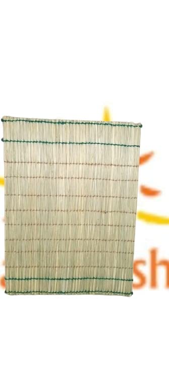 Jaisakshi Kusha Grass Handmade Aasan For Puja/Yoga/Pranayam & Meditation Mat (Yellow), 5 Centimeters