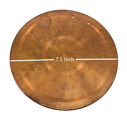Jaisakshi brass assured Brass Bell ghadiyal ghanta Vijay ghanta School Bell Round Bell with Wood Hammer (7.5 Inch, Medium)