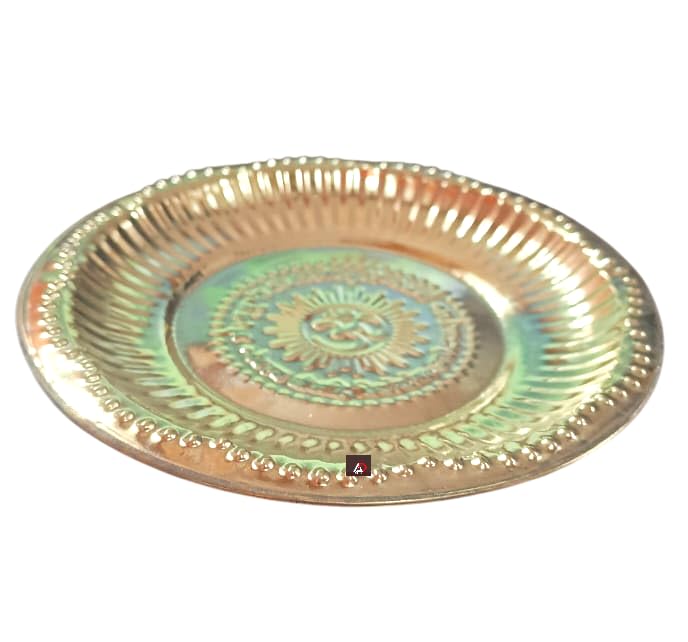 Jaisakshi Brass Tripai Shivling Lota Kalash Stand with 7 Inch Plate Thali for Shivling Abhishek, Jalabhishek with Milk & Water, Home Temple Puja, Shivratri, Saawan Worship
