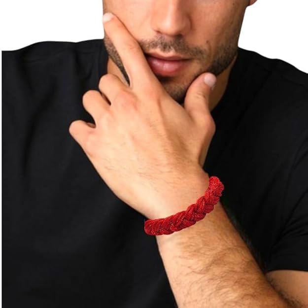 Jaisakshi Thread Bracelet for Men Adjustable Handmade Kalawa Pooja Dhaga Bracelets for Protection | Wristband Friendship Band | Raksha Sutra Decorative Moli Dhaaga Hand Band Combo 3pcs (Pack of 1)