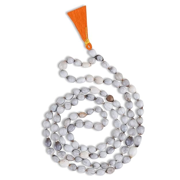 Jaisakshi Original Vaijayanti Jaap Mala 108+1 Beads | Natural Vaijanti Mala for Mantra Chanting, Meditation & Pooja | Spiritual Japa Mala Necklace for Men & Women | Krishna Bhakti Prayer Mala
