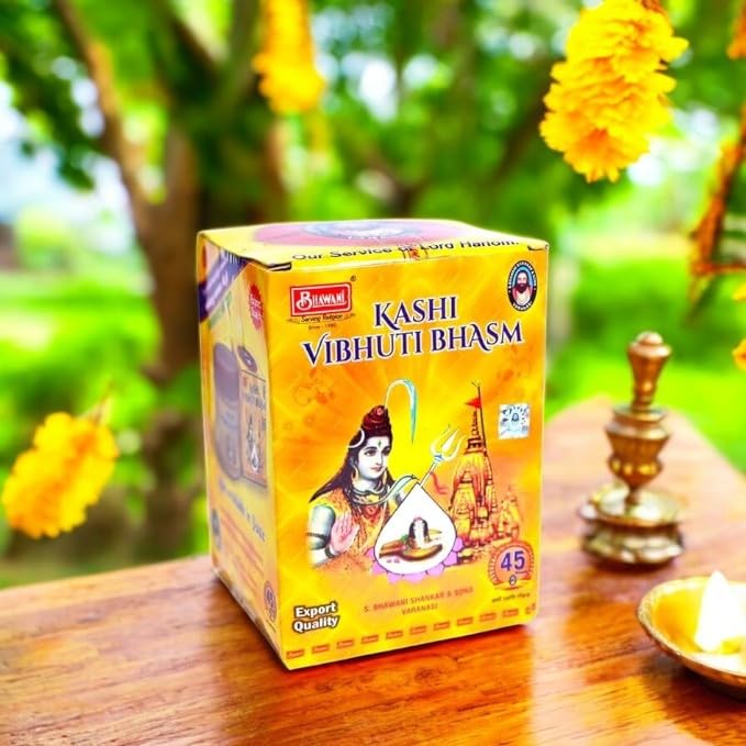 Jaisakshi Kashi Vibhuti Bhasm - Pure Vibhuti Powder with Beautiful Fragrance (Jar Pack)