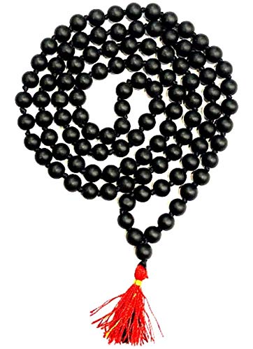 Jaisakshi Original Gandaki River Shaligram Mala 108 Big Beads | Natural Sudarshan Saligram Shila for Pooja, Jaap, Wearing & Lord Vishnu Devotion