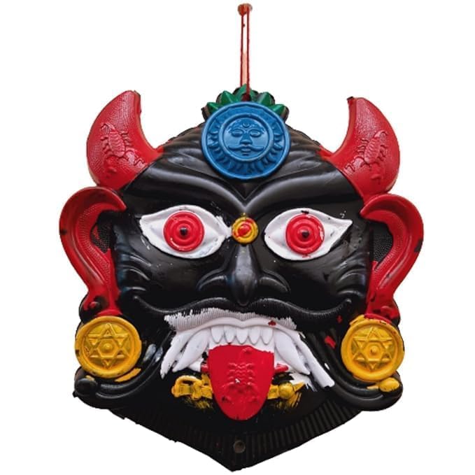 JaiSakshi Nazarbattu Plastic Nazar Suraksha Kawach, Evil Eye Protector, Drishti Bommai Battu for House Office Home Shops Door Hanging Protector Kavach Large Dristi Wall Decor MultiColor