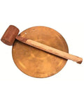 Jaisakshi brass assured Brass Bell ghadiyal ghanta Vijay ghanta School Bell Round Bell with Wood Hammer (7.5 Inch, Medium)