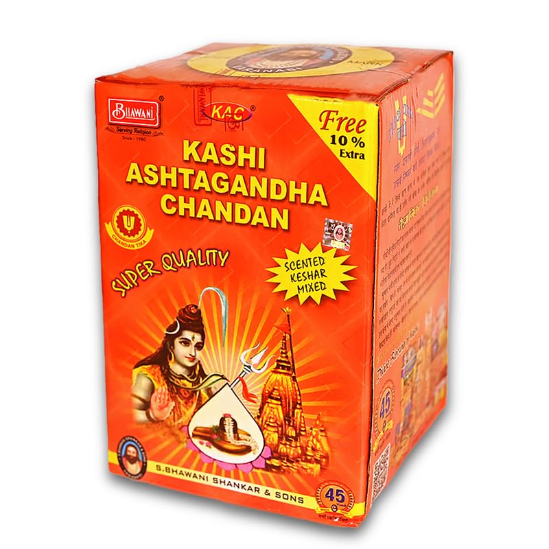 Jaisakshi Kashi Ashtagandha Chadan Tika - Original Ashtagandha Chandan Powder with Beautiful Fragrance