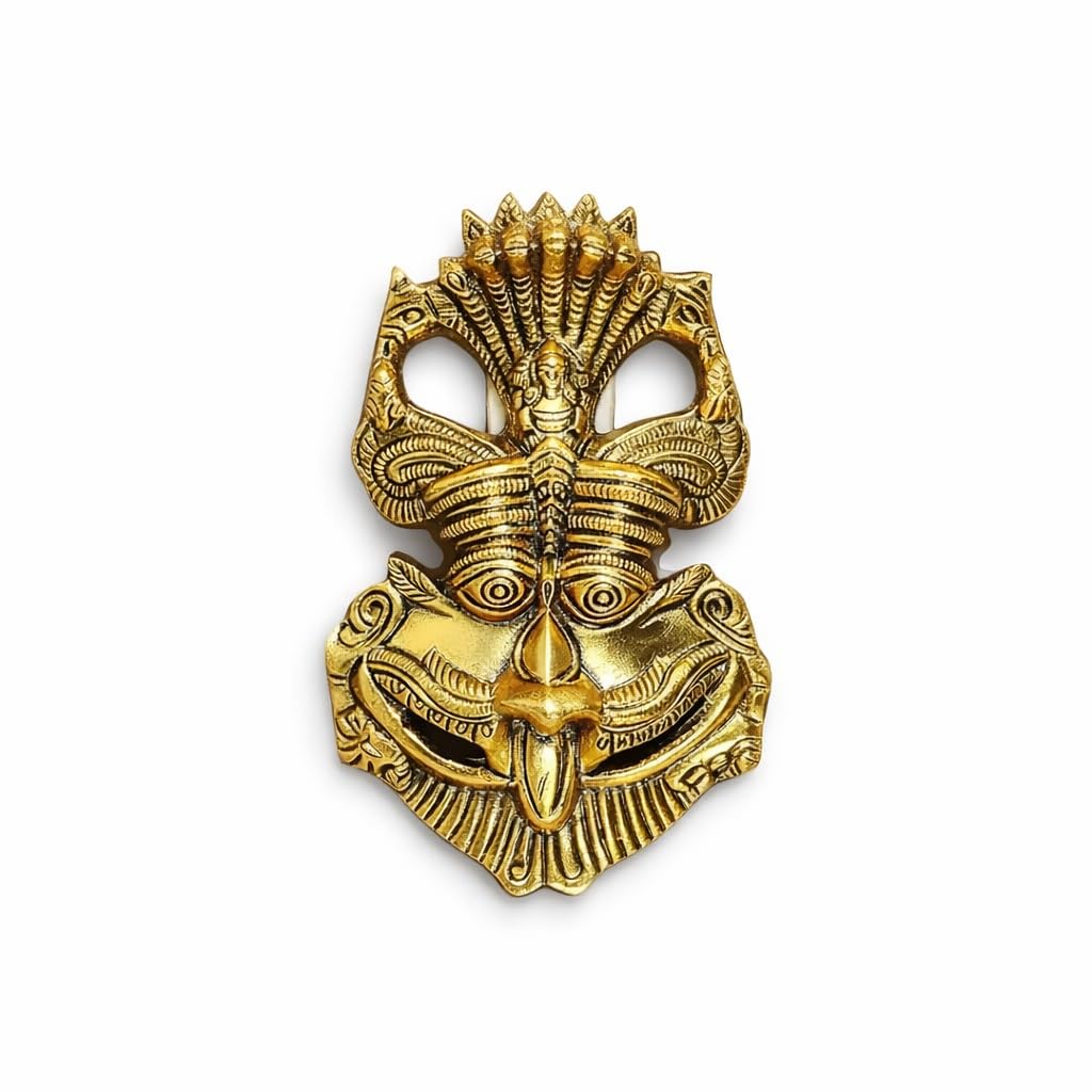 Jaisakshi Kirtimukha for Home Entrance | Metal Nazar Battu for Main Door | Kirtimukha Wall Hanging | Vastu Raksha Kavach Evil Eye Protection Decor for Home, Office & Shop