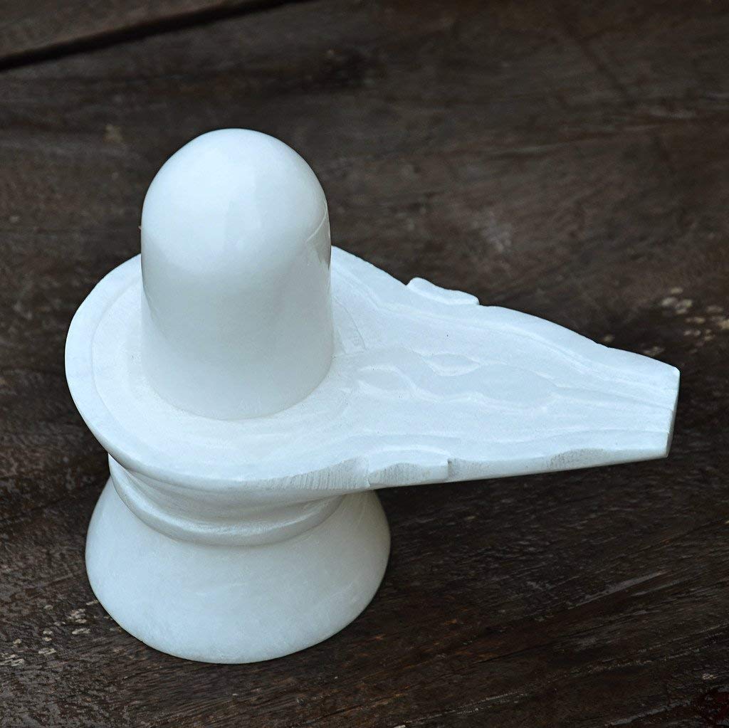 Jaisakshi Pure White Marble White Shiv ling