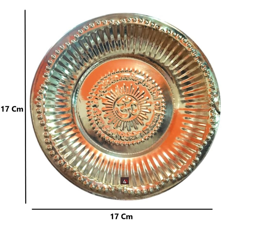 Jaisakshi Brass Tripai Shivling Lota Kalash Stand with 7 Inch Plate Thali for Shivling Abhishek, Jalabhishek with Milk & Water, Home Temple Puja, Shivratri, Saawan Worship