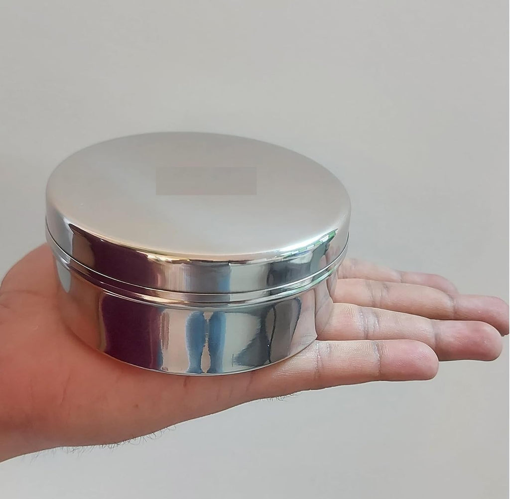 Jaisakshi Stainless Steel Airtight Containers Set of 3 | Multipurpose Leakproof Dabba for Kitchen Storage, Lunch, Snacks & Spices | Durable & Rust-Free Steel Box with Lids | Silver
