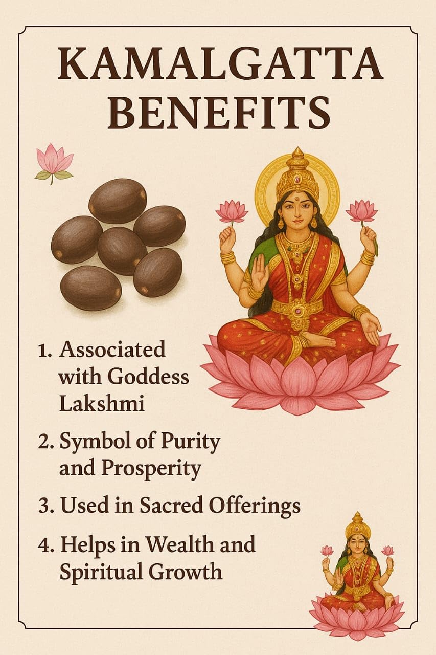 Jaisakshi Kamal Gatta Seeds for Puja (11 pcs) – Original Lotus Beej for Lakshmi Worship, Diwali, Sawan & Spiritual Rituals – Auspicious Pooja Samagri