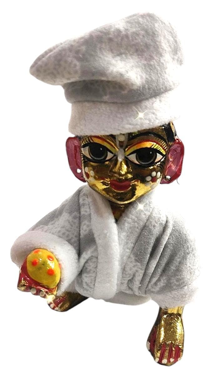 Jaisakshi Bal Gopal Winter Night Suit, Winter Night Suit with Matching Topi for Laddu Gopal (Pack of 4