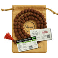 Jaisakshi Rudraksha Mala 108 Beads Original Certified | Natural Panchmukhi Rudraksha Japa Mala for Men & Women | Jaap Mala for Meditation, Shiv Puja, Yoga, Prayer, Chanting | 6mm Size