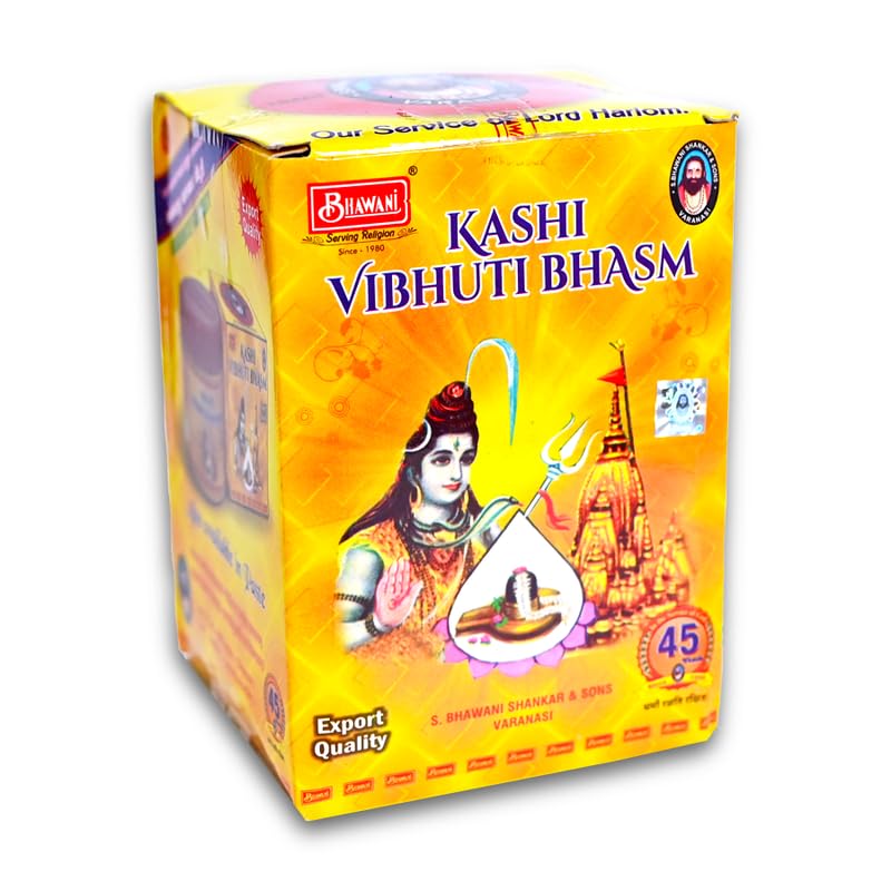 Jaisakshi Kashi Vibhuti Bhasm - Pure Vibhuti Powder with Beautiful Fragrance (Jar Pack)