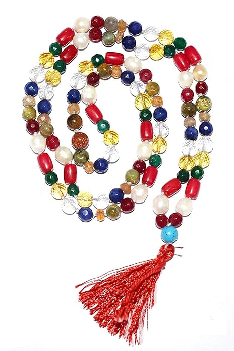 Jaisakshi Jewels Navratna Navgrah Mala Natural AAA Quality for Men and Women