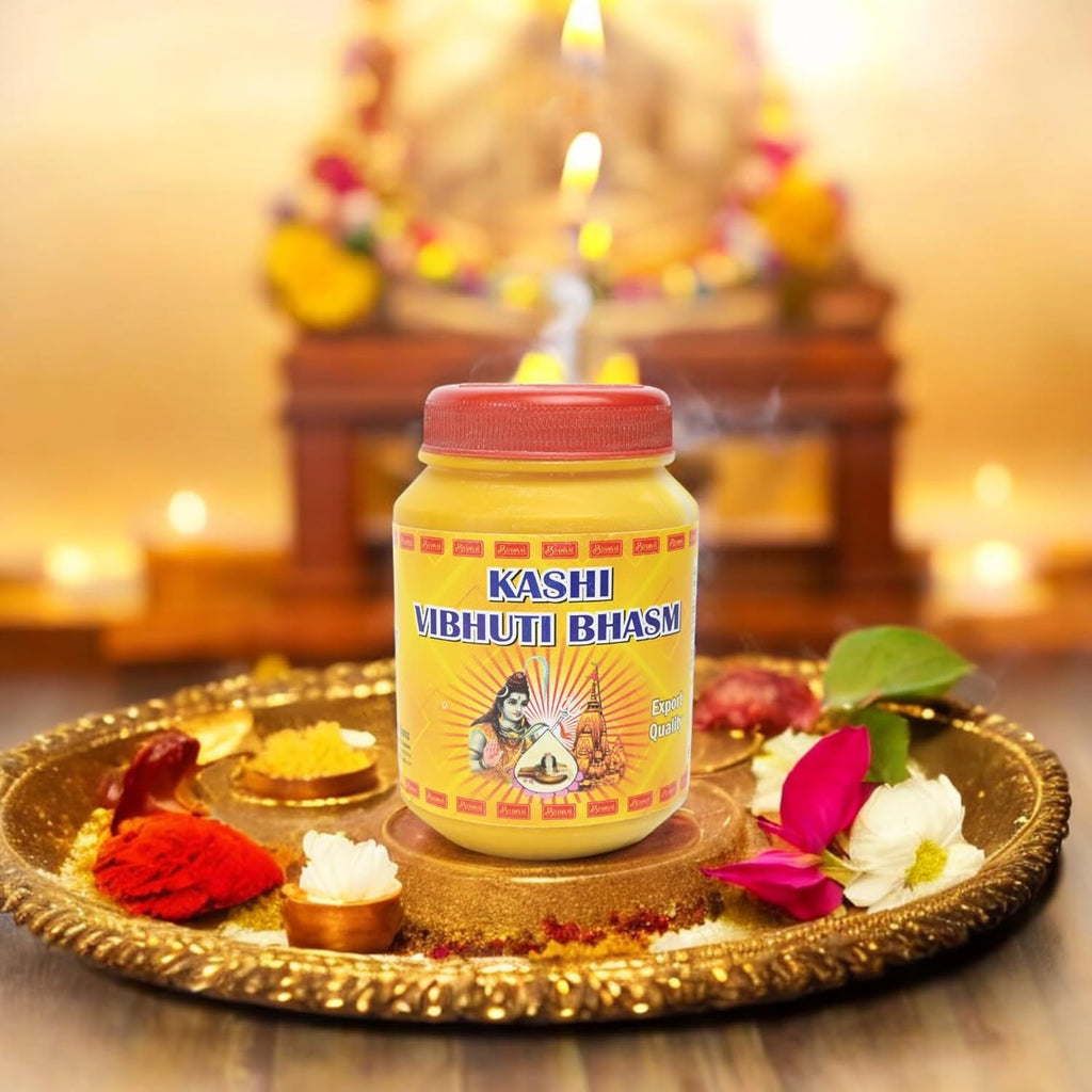 Jaisakshi Kashi Vibhuti Bhasm - Pure Vibhuti Powder with Beautiful Fragrance (Jar Pack)