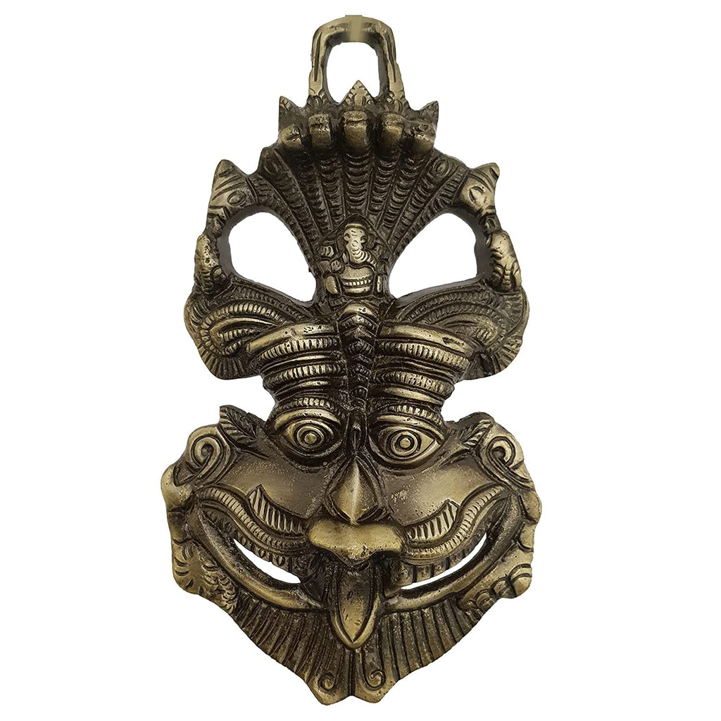 Jaisakshi Nazar Battu for Home Entrance Evil Eye Hanging Antique Decor Ganesh Wall Hangings for Door Decorative Drishti Metal Mask Vastu Accessories
