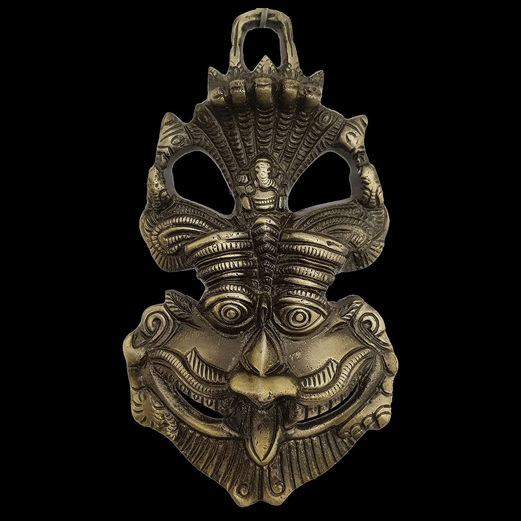 Jaisakshi Nazar Battu for Home Entrance Evil Eye Hanging Antique Decor Ganesh Wall Hangings for Door Decorative Drishti Metal Mask Vastu Accessories