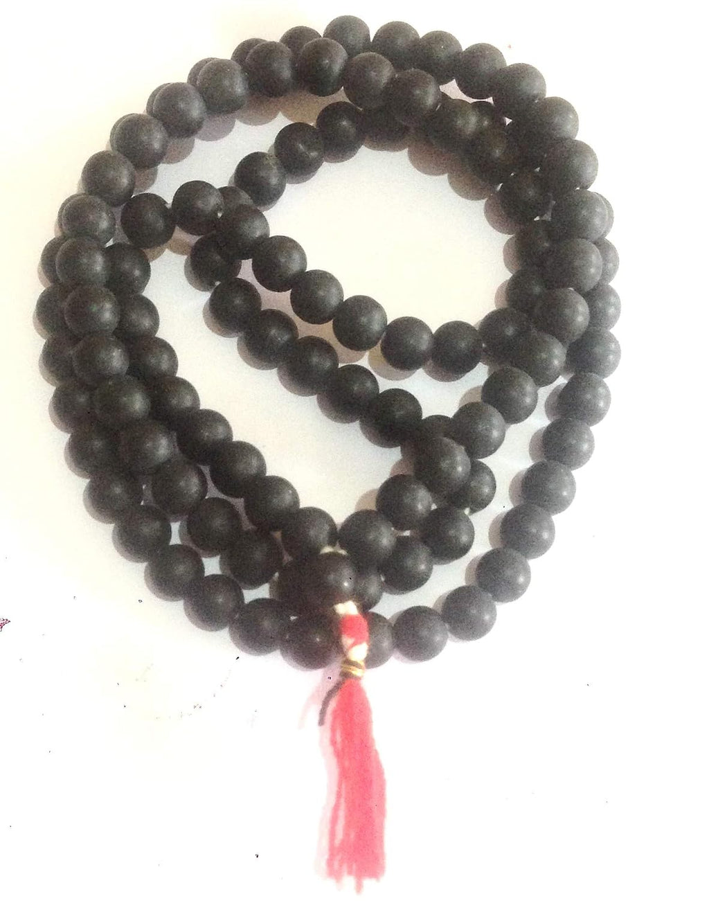 Jaisakshi Original Gandaki River Shaligram Mala 108 Big Beads | Natural Sudarshan Saligram Shila for Pooja, Jaap, Wearing & Lord Vishnu Devotion