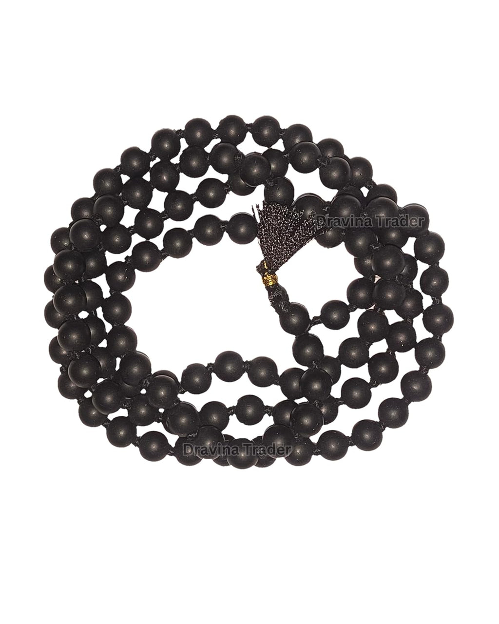 Jaisakshi Original Gandaki River Shaligram Mala 108 Big Beads | Natural Sudarshan Saligram Shila for Pooja, Jaap, Wearing & Lord Vishnu Devotion