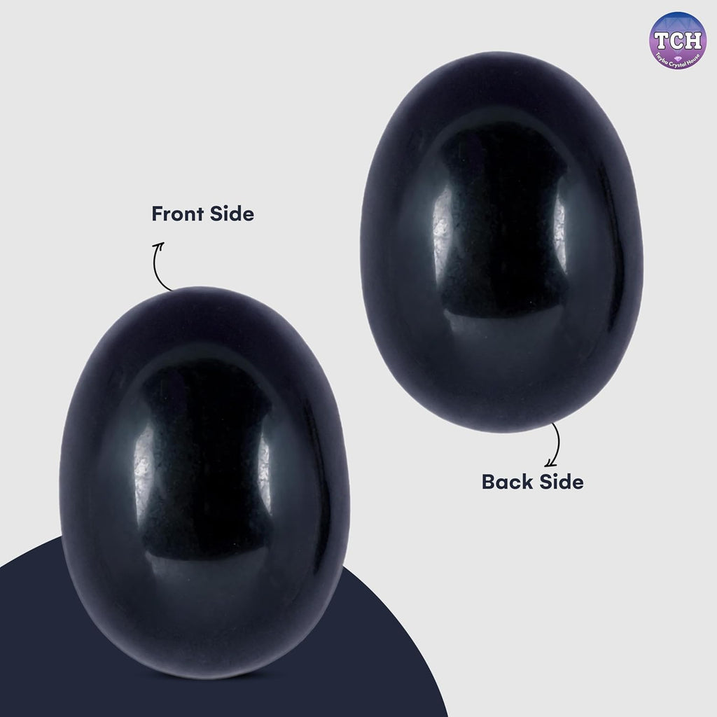 Jaisakshi Certified Black Agate Shaligram Stone | Authentic Original Black Stone for Lord Vishnu Worship | Vastu, Spiritual Energy | Meditation, Pooja, Protection and Prosperity