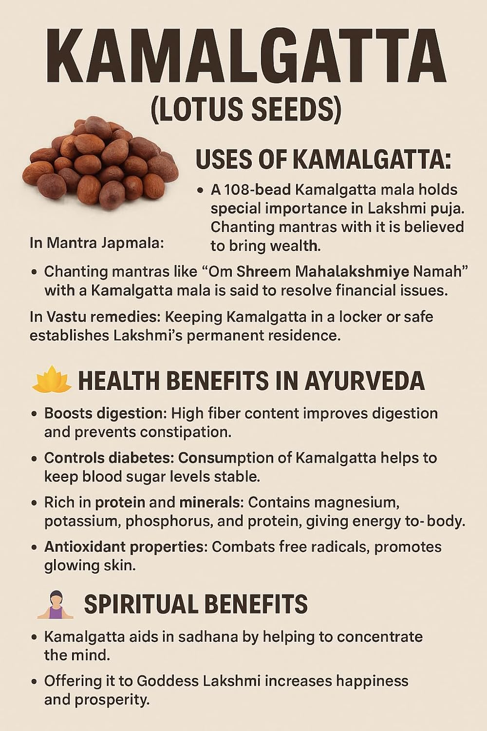 Jaisakshi Kamal Gatta Seeds for Puja (11 pcs) – Original Lotus Beej for Lakshmi Worship, Diwali, Sawan & Spiritual Rituals – Auspicious Pooja Samagri