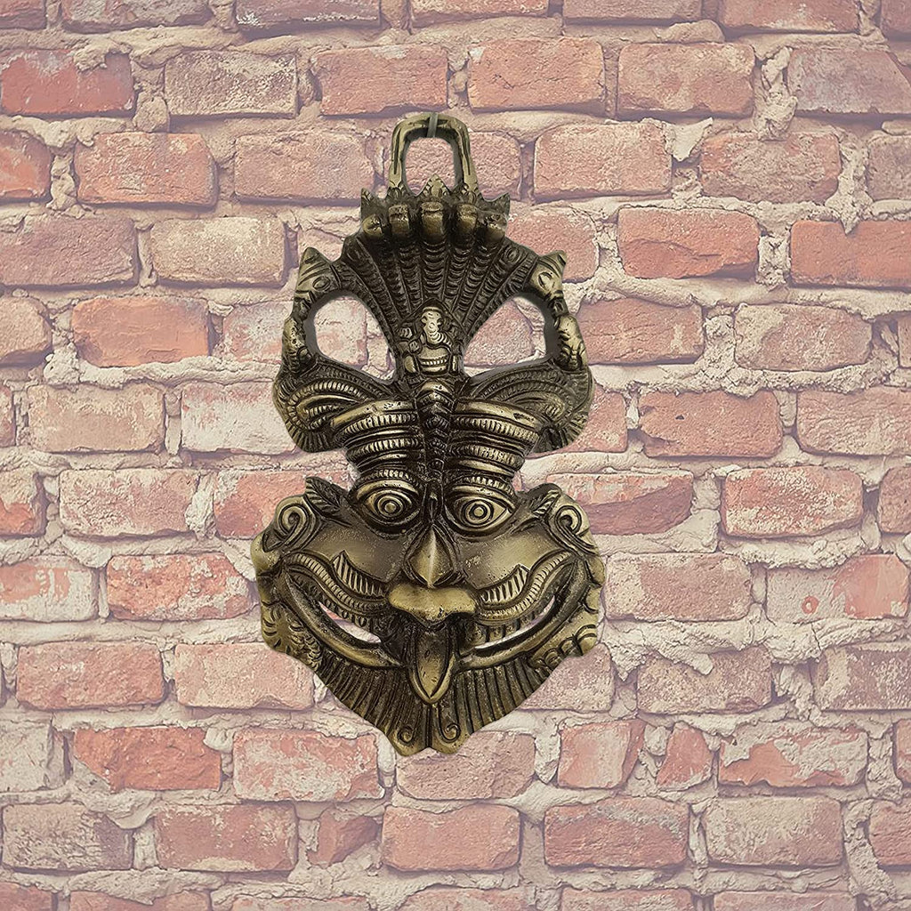 Jaisakshi Nazar Battu for Home Entrance Evil Eye Hanging Antique Decor Ganesh Wall Hangings for Door Decorative Drishti Metal Mask Vastu Accessories