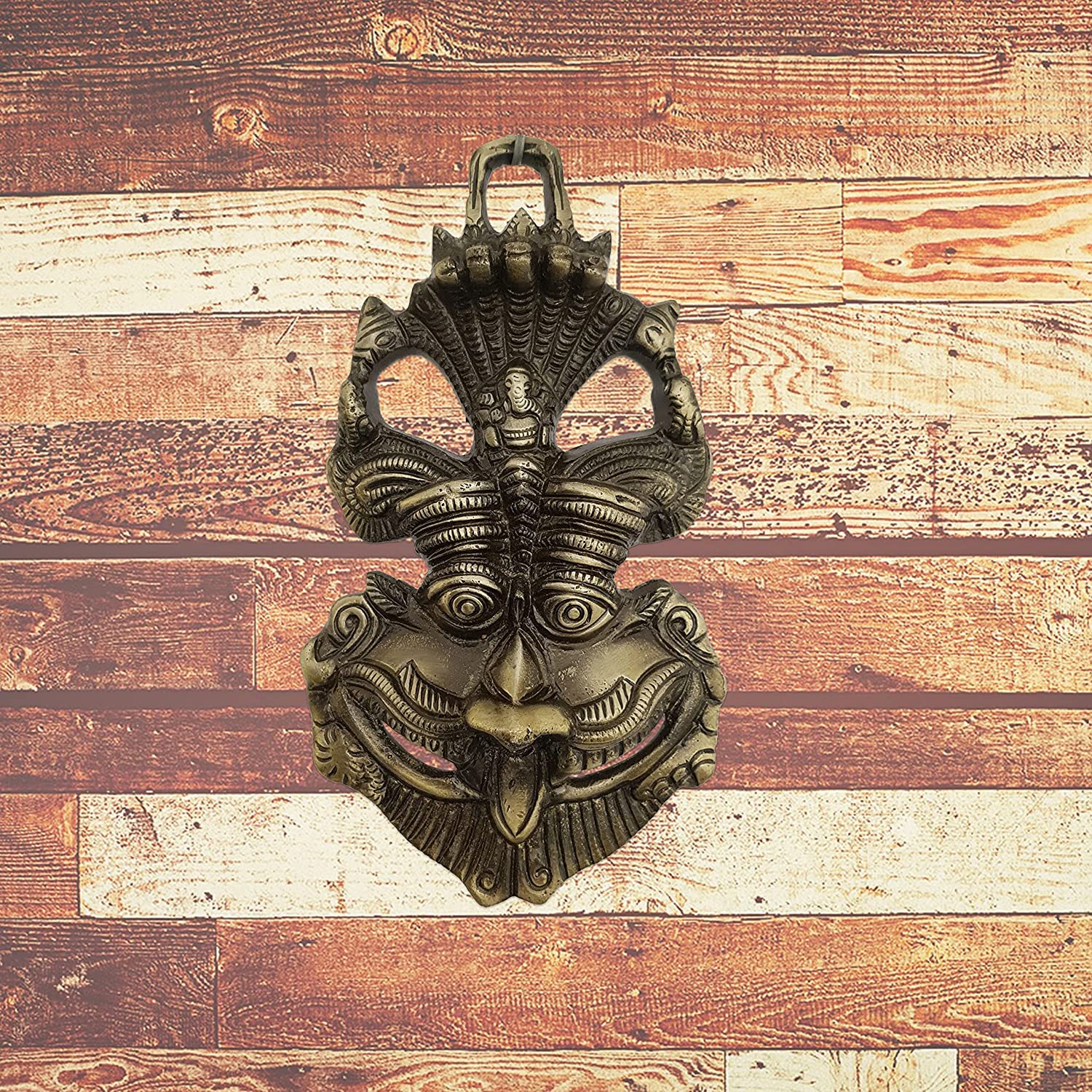 Jaisakshi Nazar Battu for Home Entrance Evil Eye Hanging Antique Decor Ganesh Wall Hangings for Door Decorative Drishti Metal Mask Vastu Accessories