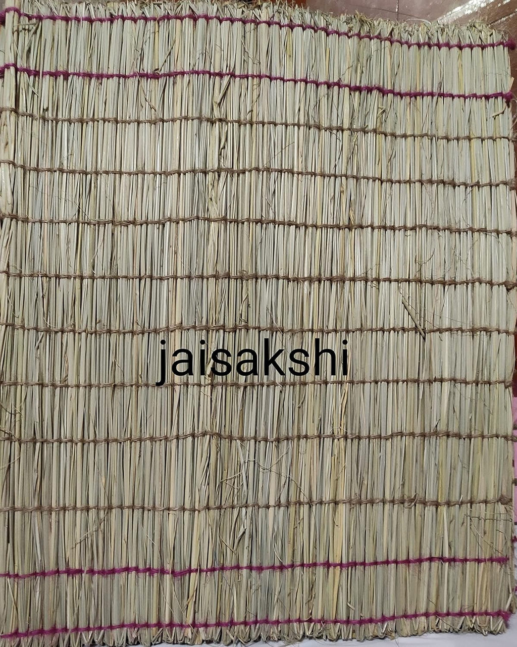 Jaisakshi Kusha Grass Handmade Aasan For Puja/Yoga/Pranayam & Meditation Mat (Yellow), 5 Centimeters